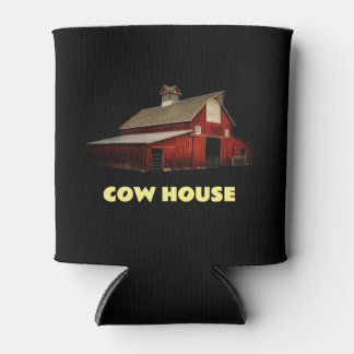 Porta-lata Cow House Barn Beber Cooler Can Koozie