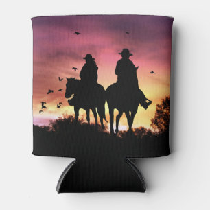 Porta-lata Cowboy e Cowboy descendo ao sol