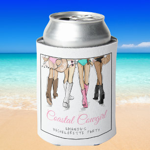 Porta-lata Cowgirl Costeira Noiva Solteira / Noiva Personaliz