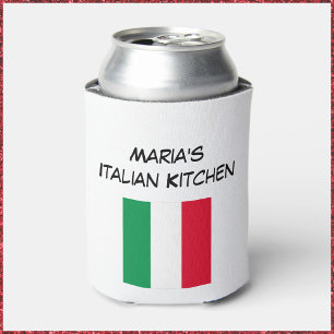 Porta-lata Cozinha de Sinalizador Italiano Vermelho e Branco