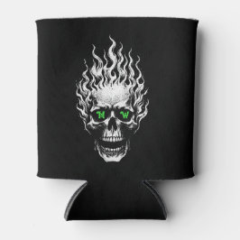 Porta-lata Cráneo Flamejante Personalizado