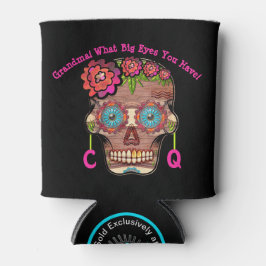 Porta-lata Crânio De Açúcar Monograma Engraçado