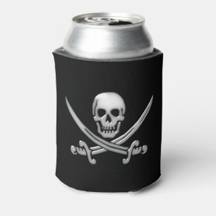Porta-lata Crânio e espada de Pirata (TLAPD)