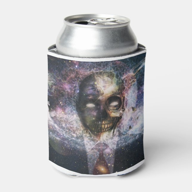 Porta-lata Crânio em Tuxedo (Can Front)