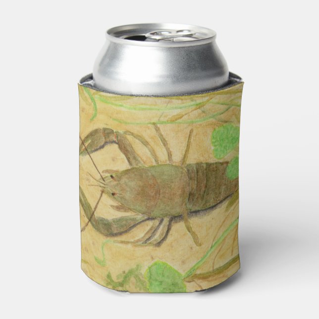 Porta-lata Crayfish Watercolor (Can Front)