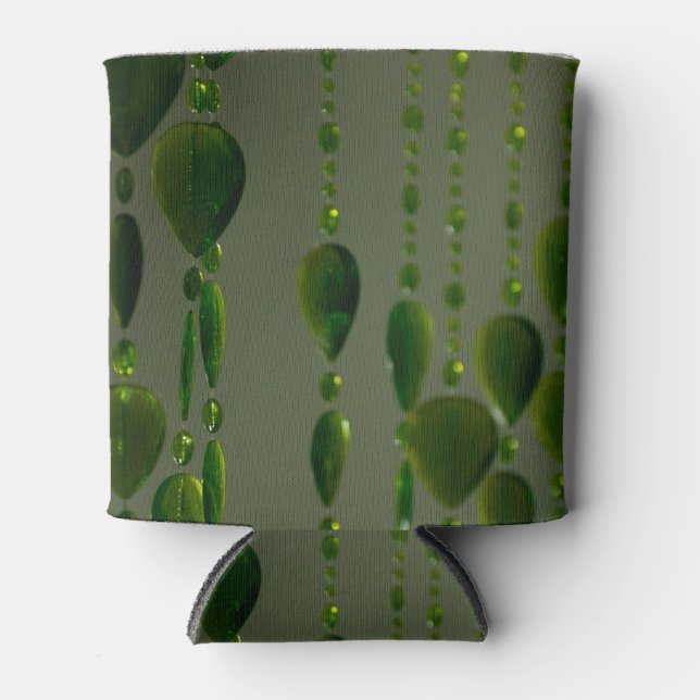 Porta-lata Cristais verdes em um refrigerador (Frente)