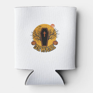Porta-lata Cuidado Camisa Vintage Abóbora Caixão Halloween De