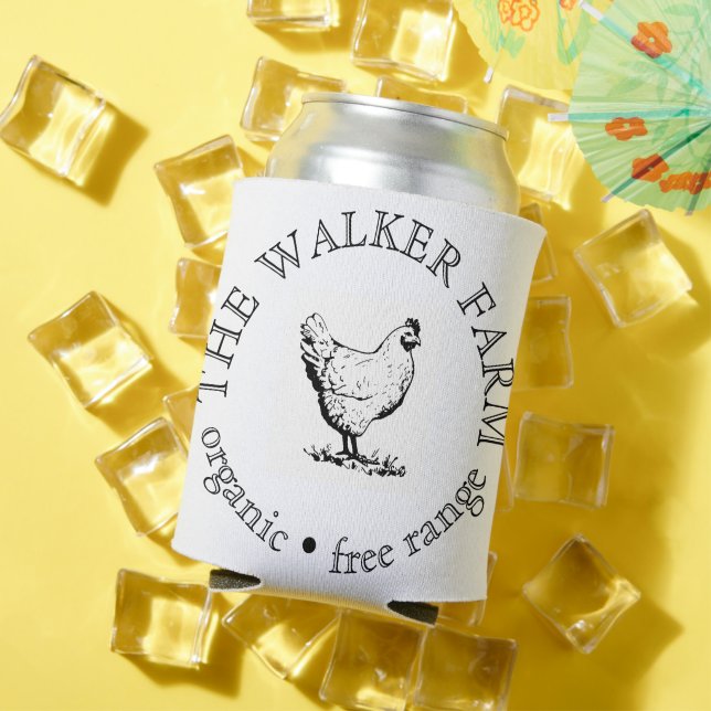 Porta-lata Custom Farm Business Promotional Logo  (Verão in situ)