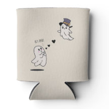 Cute ghosts couple talking