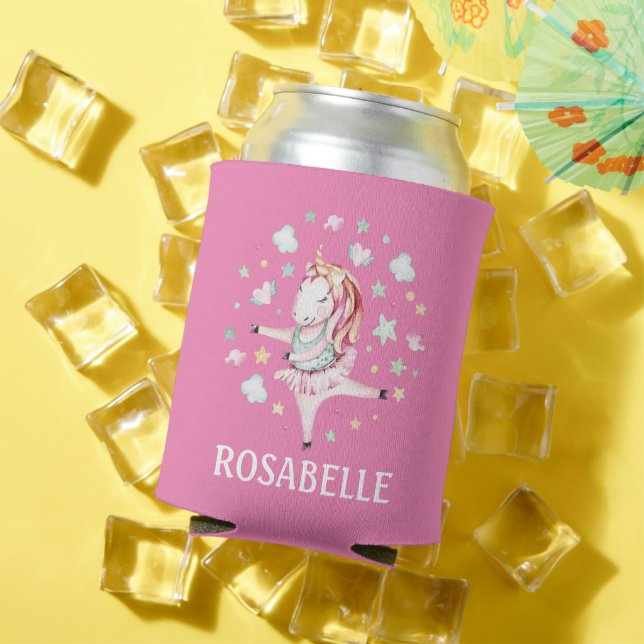 Porta-lata Cute Unicorn Ballerina Girly PInk Kids' (Verão in situ)
