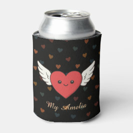 Porta-lata Cute Winged Heart Can Cooler – Presente de Dia dos