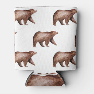 Porta-lata Cuteness Urso: Padrão Animal De Aquarela