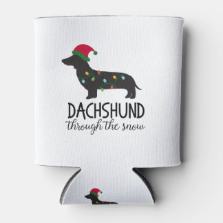 Porta-lata Dachshund Através Da Neve