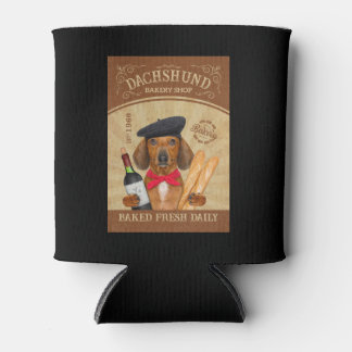 Porta-lata Dachshund Dog Bakery Shop Funny French Dachshund