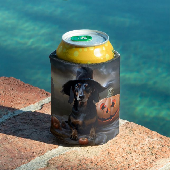 Porta-lata Dachshund Halloween Assustador (Piscina in situ)