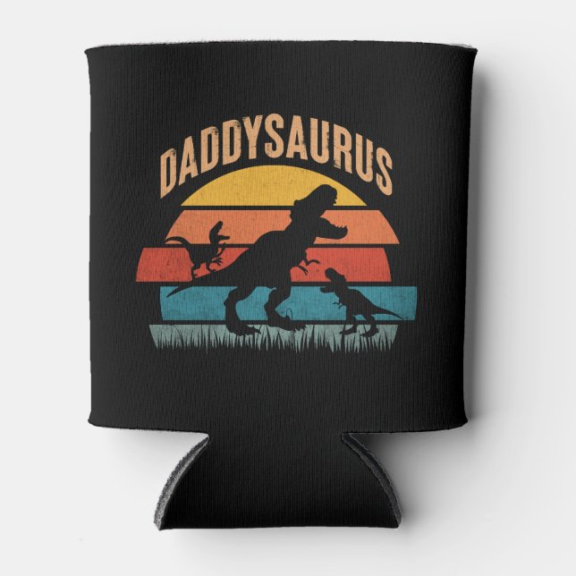Porta-lata Daddysaurus - Presente para Pai Dinossauro Engraça (Frente)