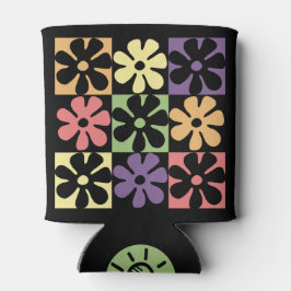 Porta-lata Daisies retrorreflectoras multicoloridas dos anos