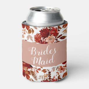Porta-lata Dama de honra quadro floral da aguarela da beleza