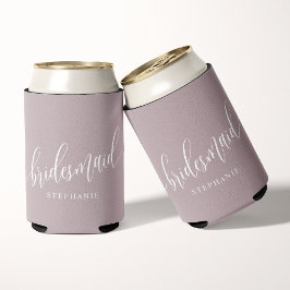 Porta-lata Damas de honra em Lavanda Poeirenta com Letra Mode