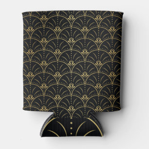 Porta-lata Damasco elegante, design floral vintage.