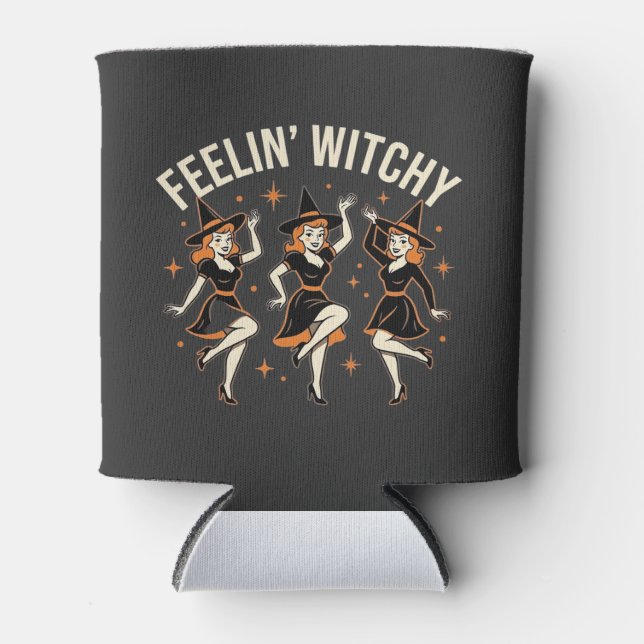 Porta-lata Dança de Bruxa de Halloween Feelin 'Witchy (Frente)