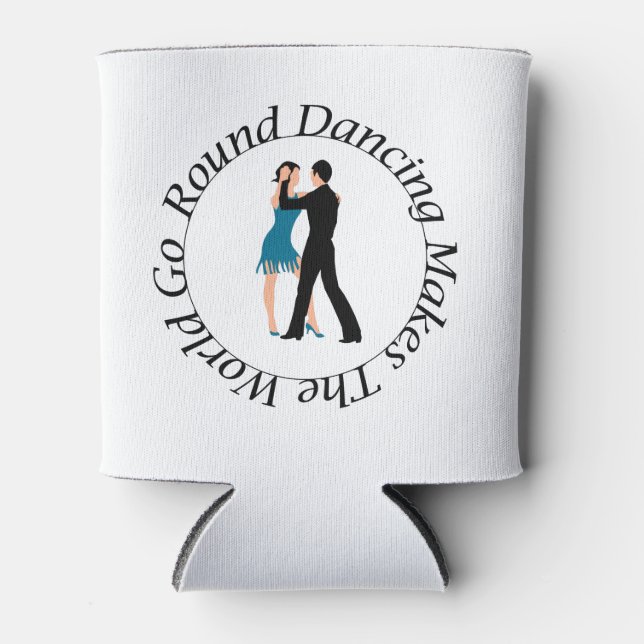 Porta-lata Dança redonda 12 oz pode arrefecer/coozie (Frente)