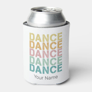 Porta-lata Dance Vintage Lettering Para Retro Disco House