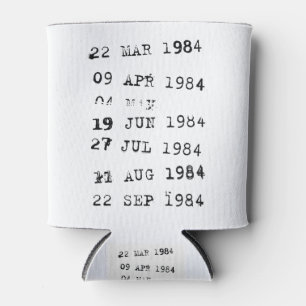 Porta-lata Data de vencimento dos carimbos da biblioteca 1984