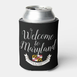 Porta-lata Dê boas-vindas ao casamento do destino de Marylan