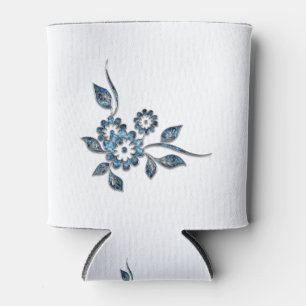 Porta-lata Decoração Vidro Azul-Vedante