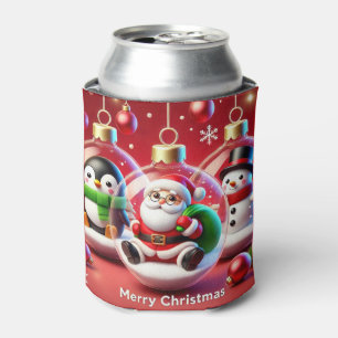 Porta-lata Decorações Festivas de Natal com o Papai Noel