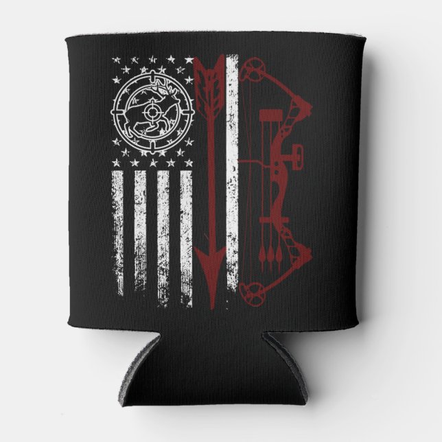 Porta-lata Deer Hunting American Flag Arco Hunting (Frente)