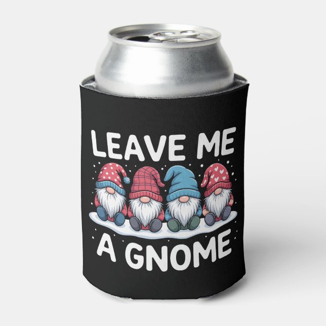 Porta-lata Deixe-me um Gnome Natal Pijama Feriado (Can Front)