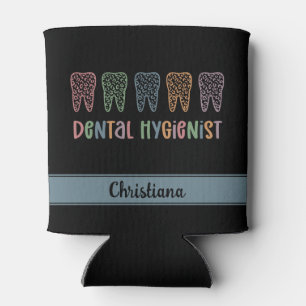 Porta-lata Dentes de impressão leopardo hipergienista dentári