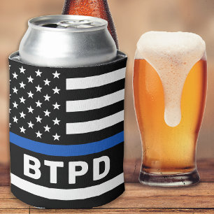 Porta-lata Departamento de Polícia Personalizado Linha Azul