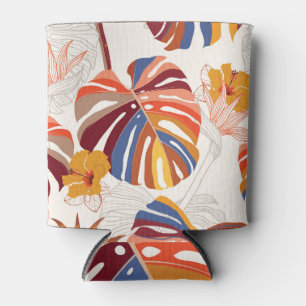 Porta-lata Desenho Da Mão Tropical Brilhante