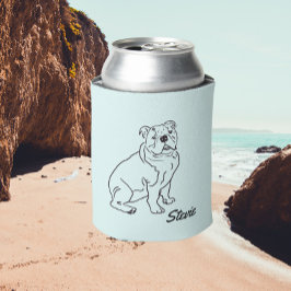Porta-lata Desenho de cachorro Bulldog Can Cooler