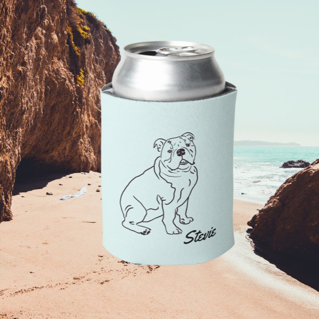 Porta-lata Desenho de cachorro Bulldog Can Cooler (Criador carregado)