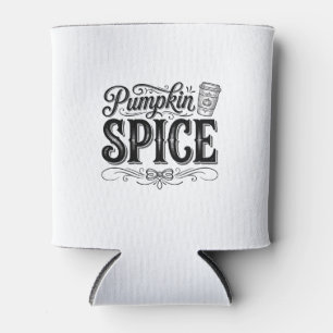 Porta-lata Desenho de Camisa de Outono de Café Vintage de Abó