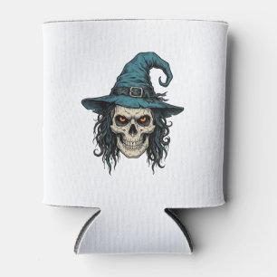 Porta-lata Desenho de Camisa Vetorial de Halloween de Caveira