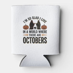 Porta-lata Desenho de Gato de Abóbora de Citação de Halloween