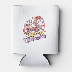 Porta-lata Desenho de Mercadoria Caprichosa Cowgirl Unicórnio
