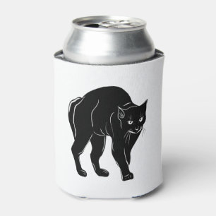 Porta-lata Desenho de Silhueta de Gato Preto à Espera do Hall