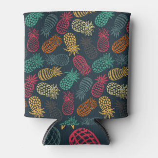 Porta-lata Desenho do Abacaxi Vintage: Colorido