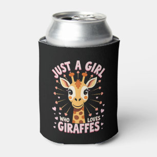 Porta-lata Desenho Engraçado de Girafa Para Mulheres Meninas 