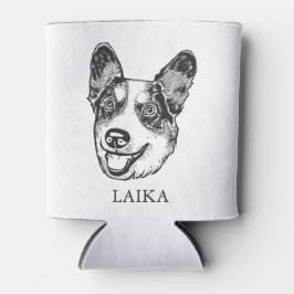 Porta-lata Desenho Mão Personalizado de Cão Galês Corgi
