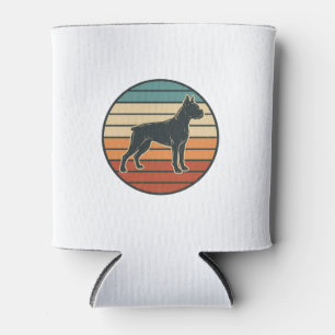 Porta-lata Desenho Vetorial de Xilogravura de Boxer Antigo ao