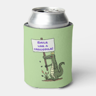 Porta-lata Desenhos animados de sorriso do humor do crocodilo