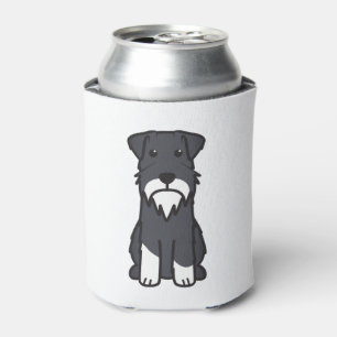 Porta-lata Desenhos animados do cão do Schnauzer diminuto