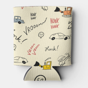 Porta-lata Desenhos De Carros Sem Costura: Folha De Bebidas